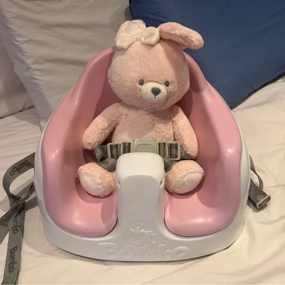 VGUC Baby Bumbo Pink and Cream Baby Seat with Detachable Tray and Safety Straps - Picture 15 of 16